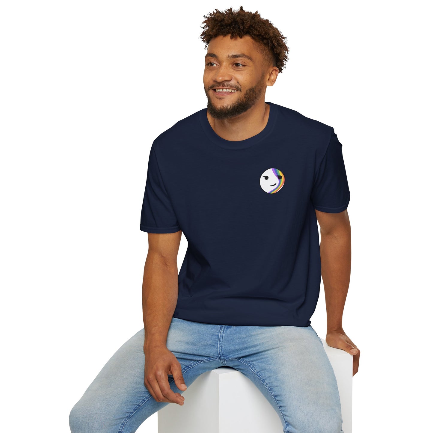 π Pride Edition Smirk (small logo) - Classic Unisex Crewneck T-Shirt