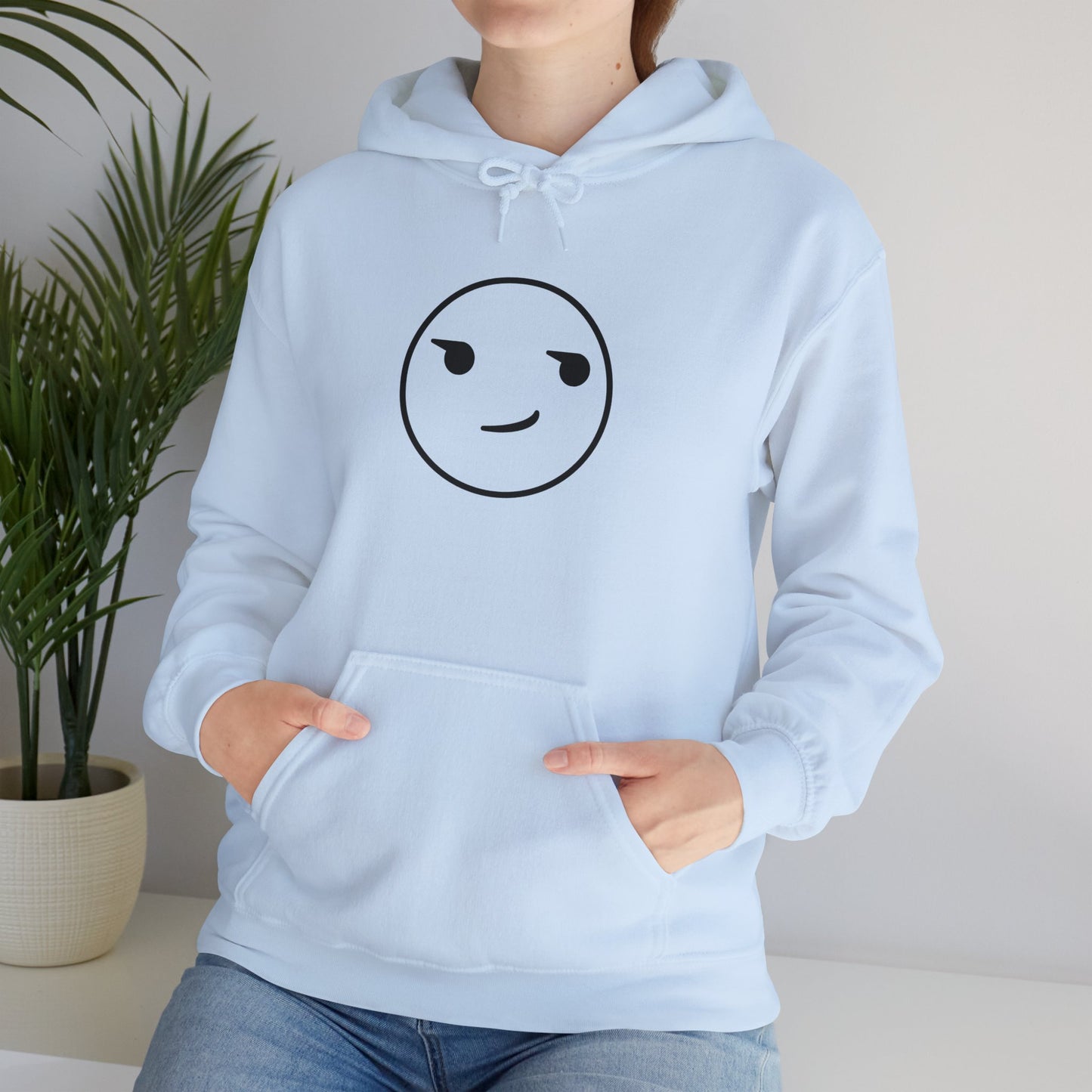 Sweat à capuche unisexe avec sourire en coin - Couleurs claires