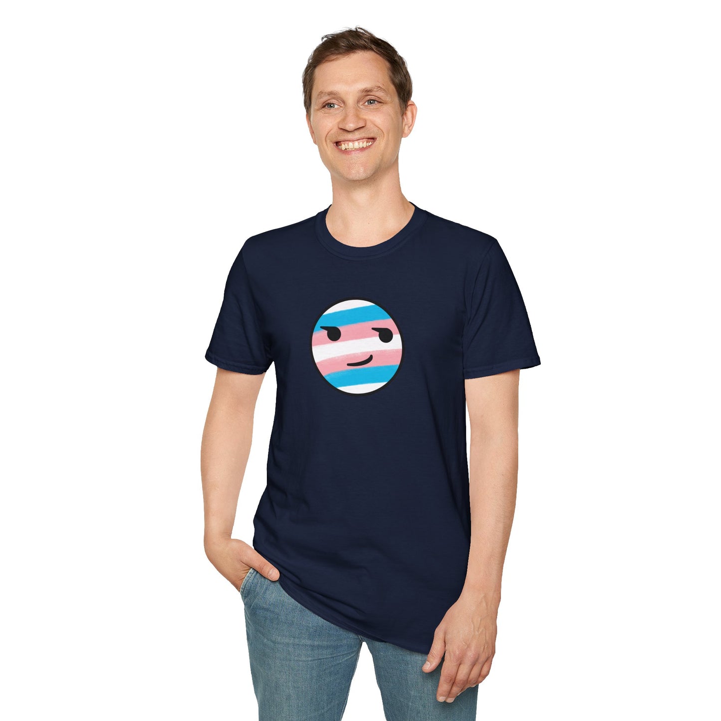 🏳️⚧️ Trans Pride Smirk - Classic Unisex Crewneck T-Shirt