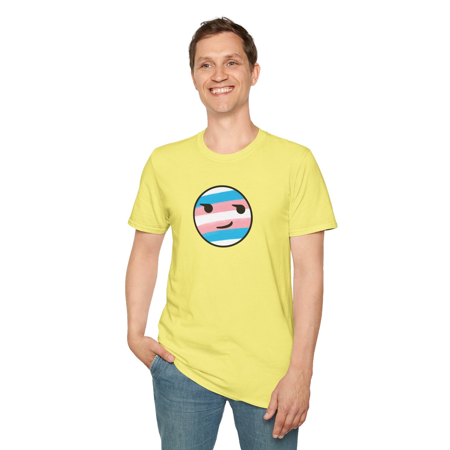 🏳️⚧️ Trans Pride Smirk - Classic Unisex Crewneck T-Shirt