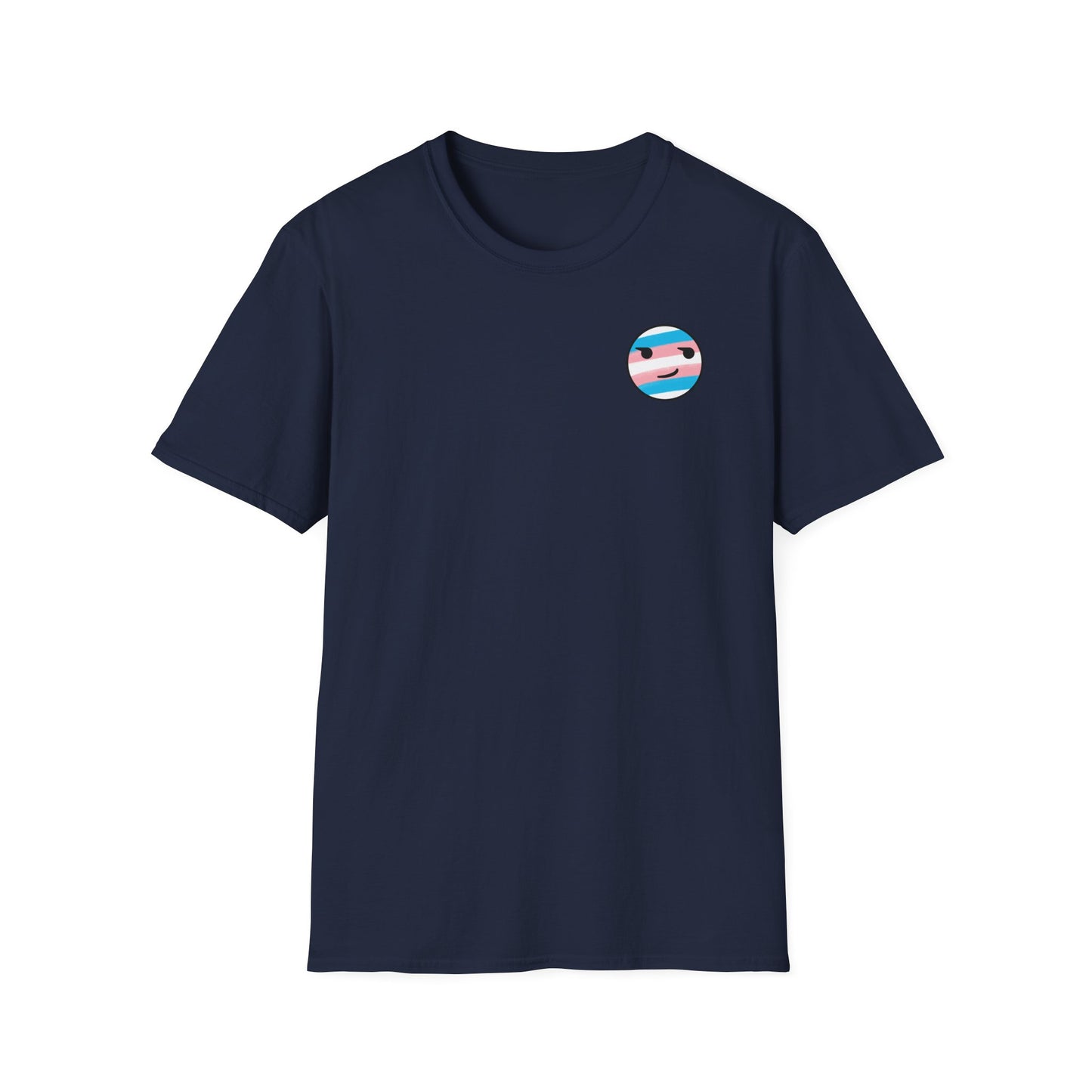 🏳️⚧️ Trans Pride Smirk (small logo) - Classic Unisex Crewneck T-Shirt
