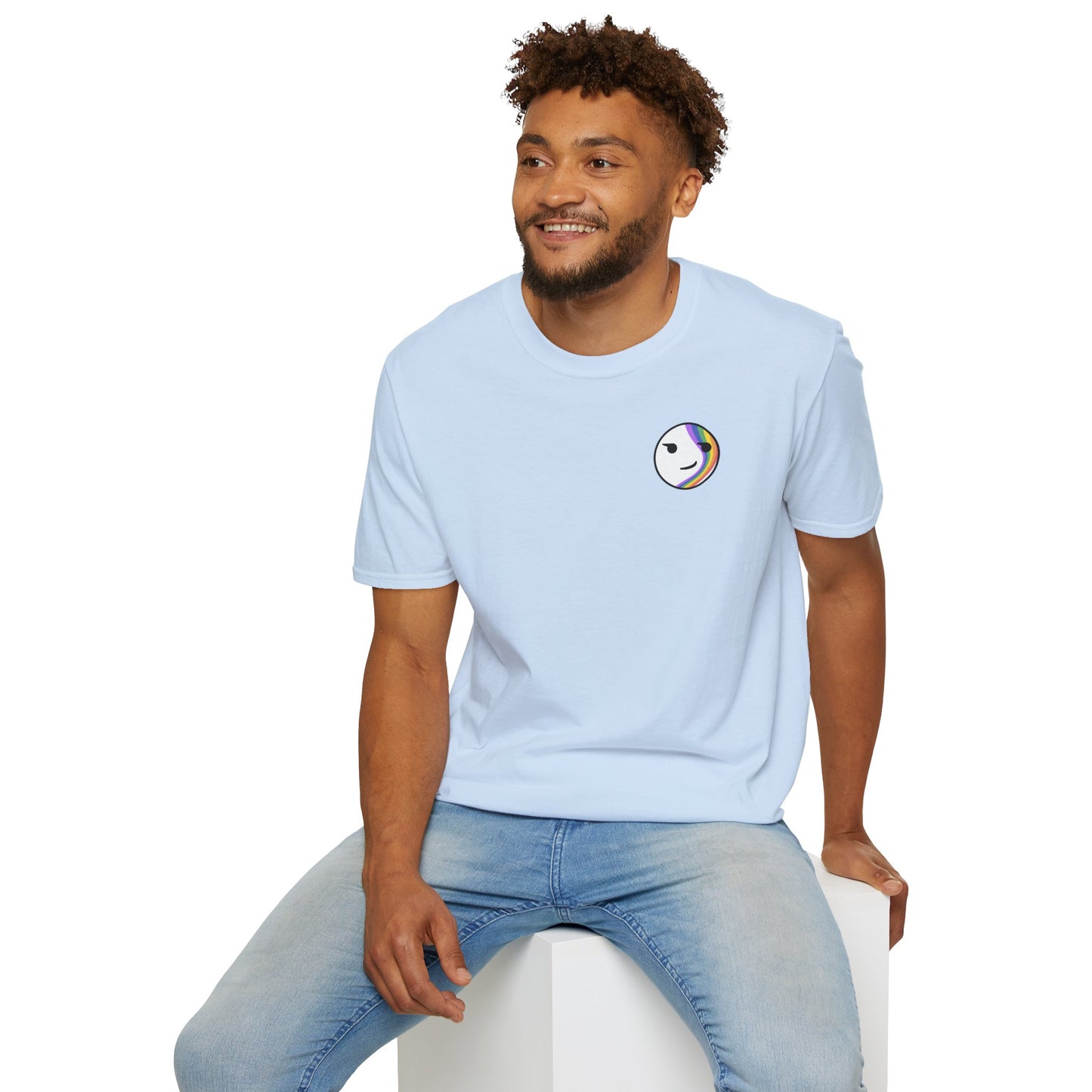π Pride Edition Smirk (small logo) - Classic Unisex Crewneck T-Shirt