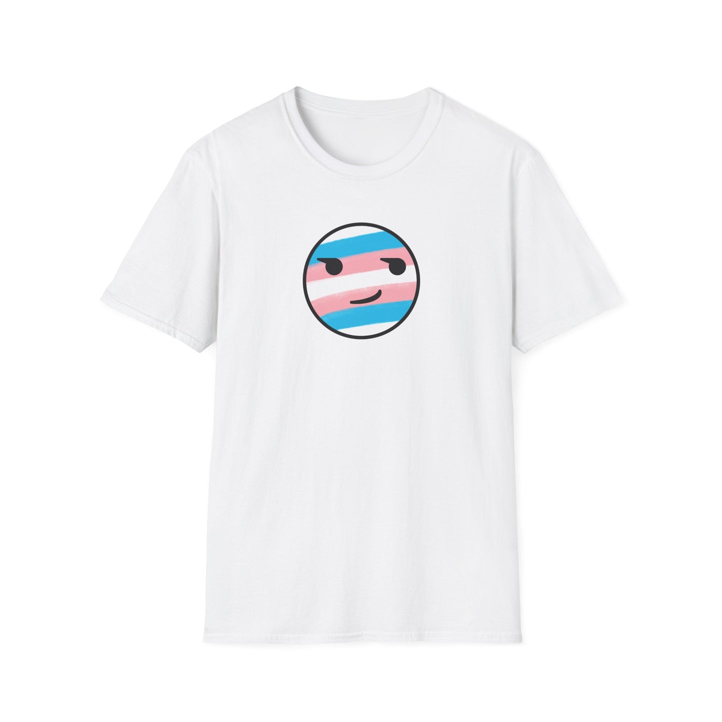 🏳️⚧️ Trans Pride Smirk - Classic Unisex Crewneck T-Shirt