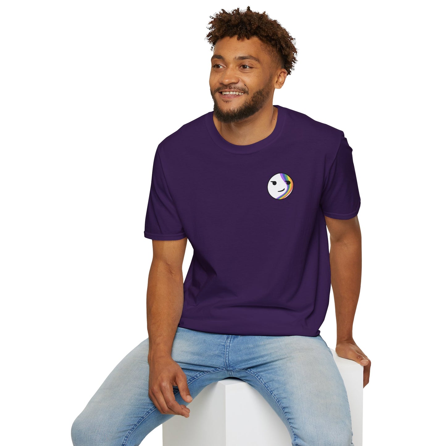 π Pride Edition Smirk (small logo) - Classic Unisex Crewneck T-Shirt