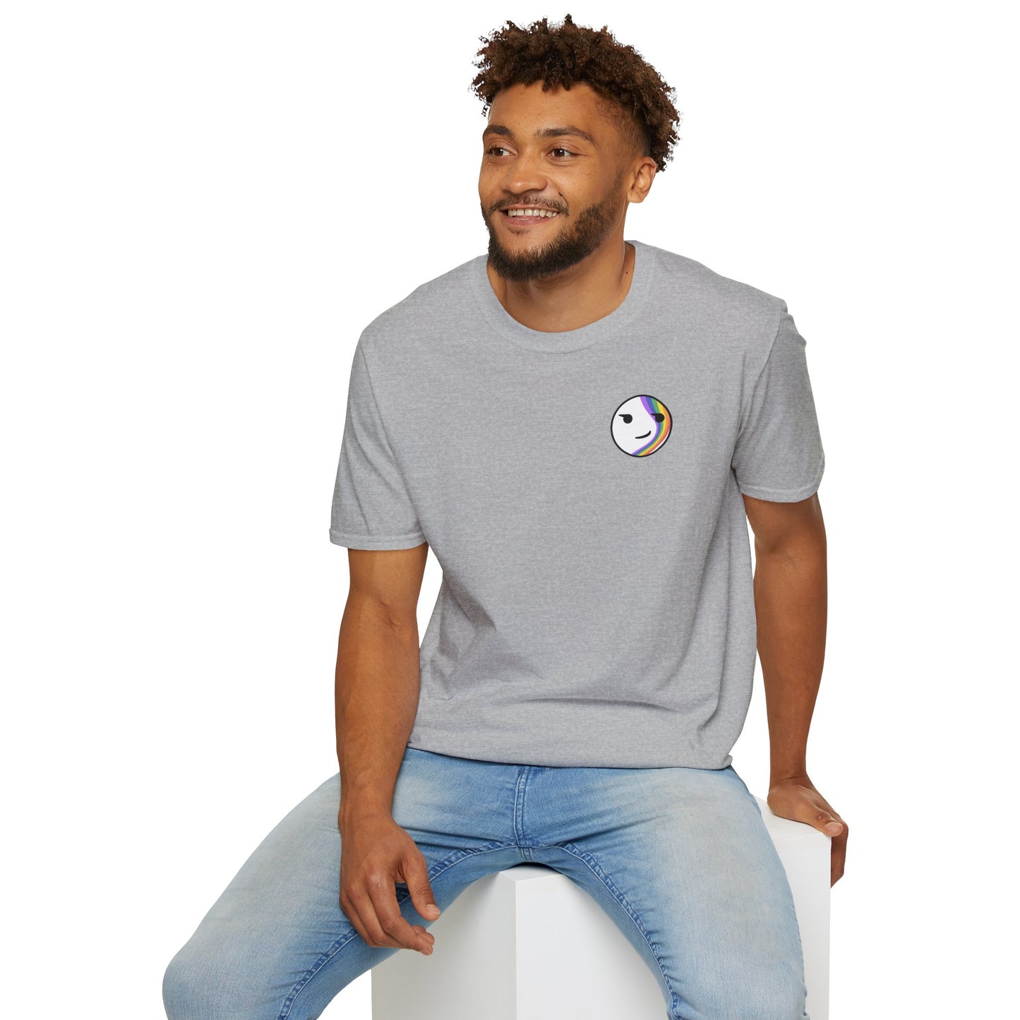 π Pride Edition Smirk (small logo) - Classic Unisex Crewneck T-Shirt