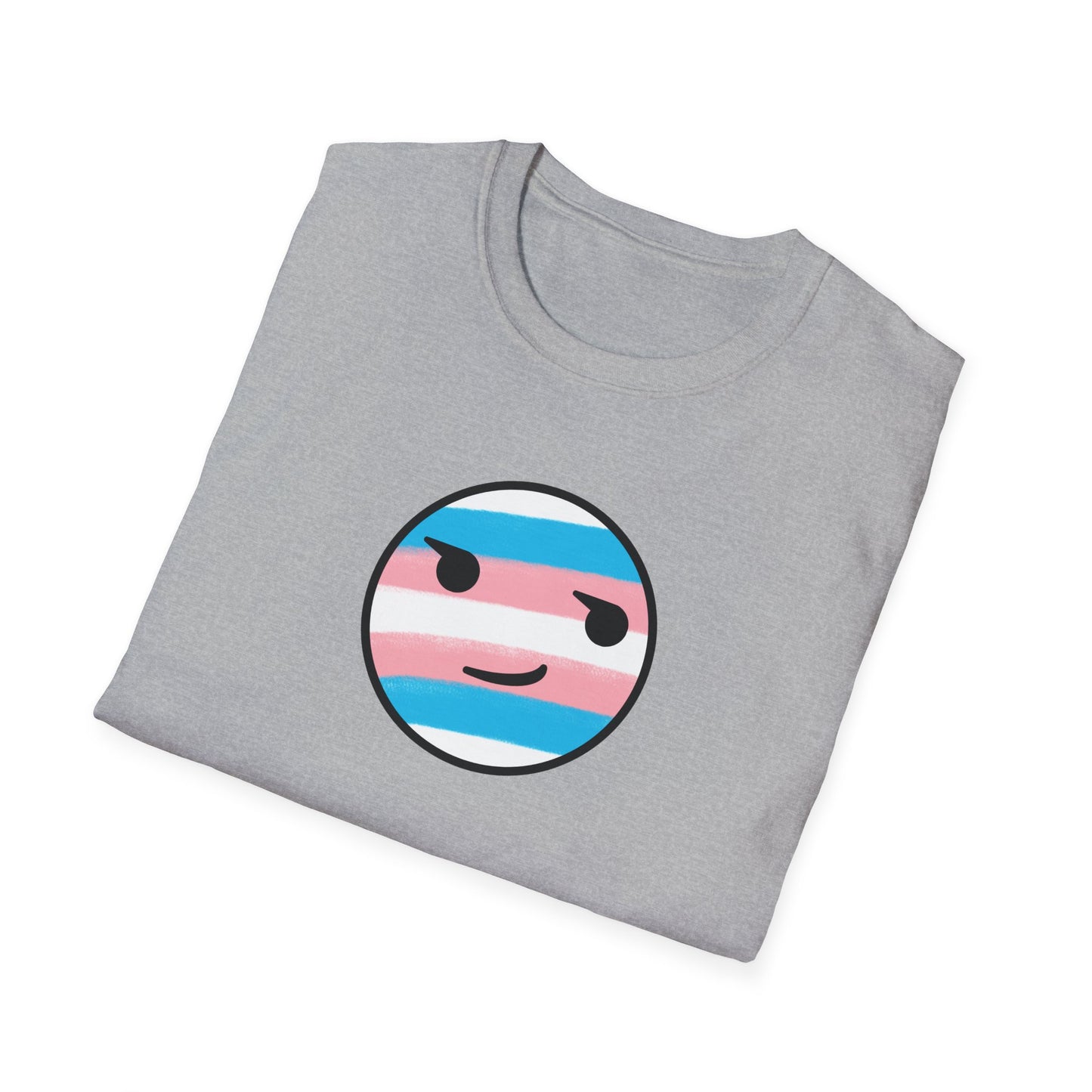 🏳️⚧️ Trans Pride Smirk - Classic Unisex Crewneck T-Shirt