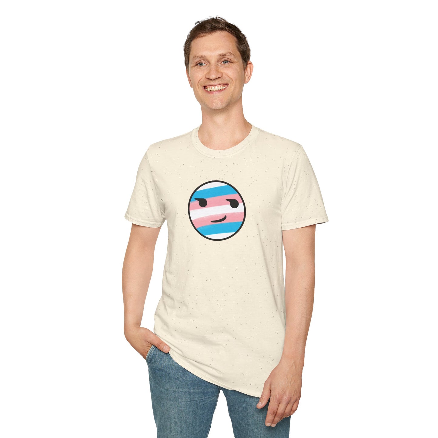 🏳️⚧️ Trans Pride Smirk - Classic Unisex Crewneck T-Shirt
