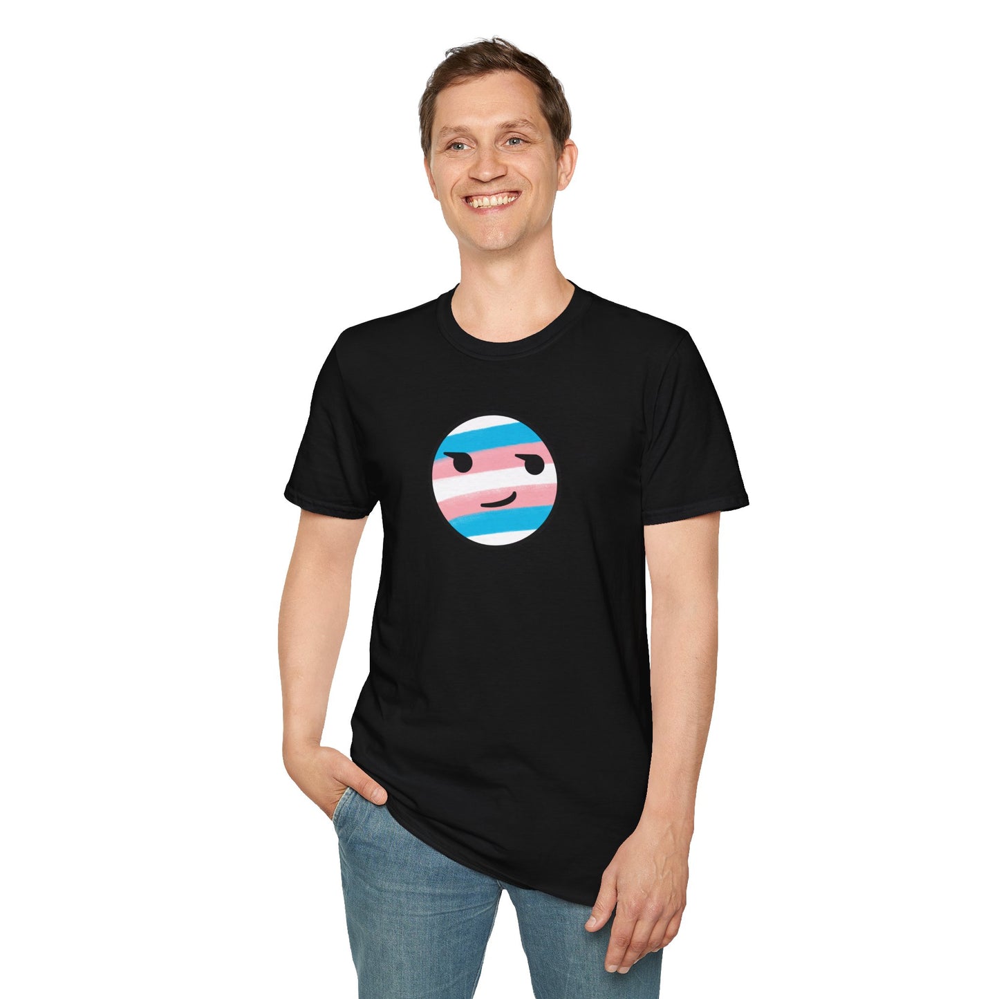 🏳️⚧️ Trans Pride Smirk - Classic Unisex Crewneck T-Shirt