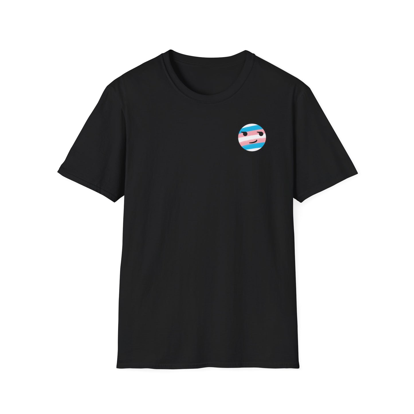 🏳️⚧️ Trans Pride Smirk (small logo) - Classic Unisex Crewneck T-Shirt