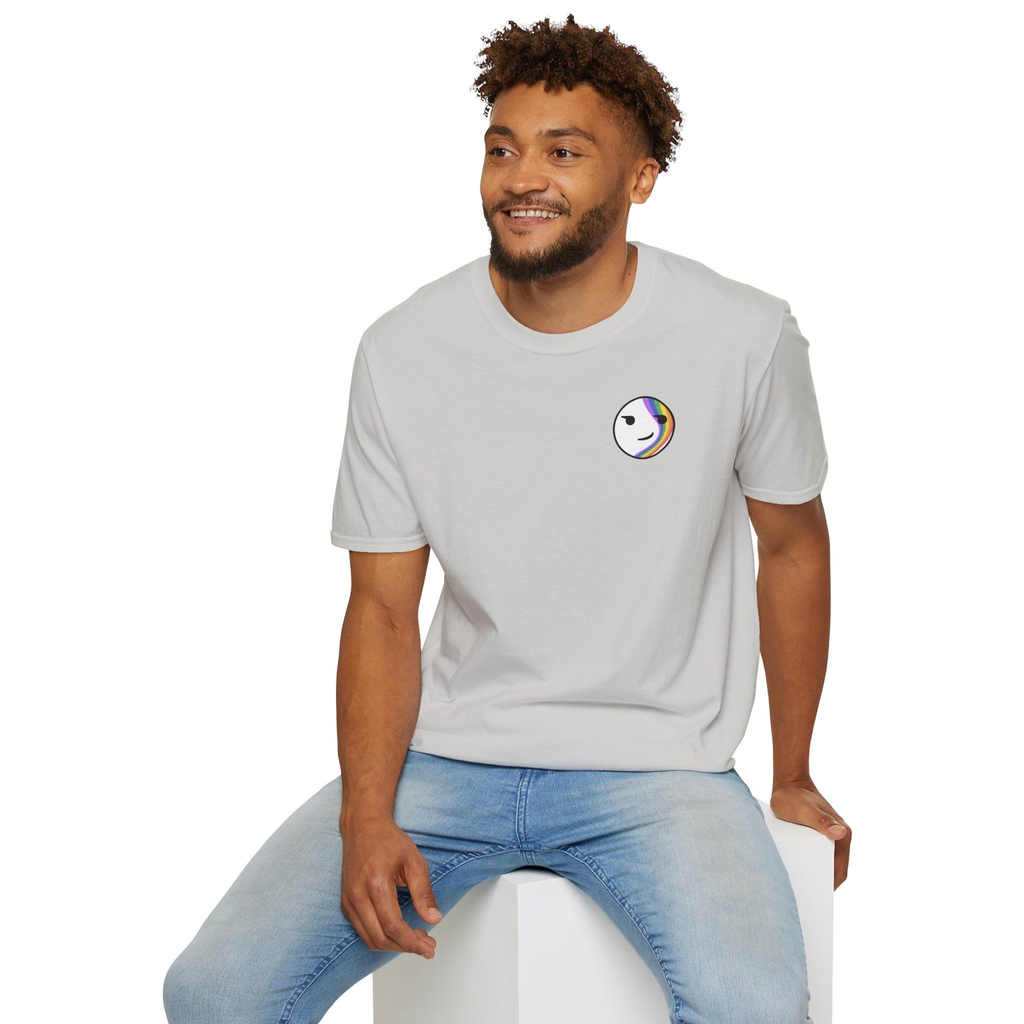 π Pride Edition Smirk (small logo) - Classic Unisex Crewneck T-Shirt