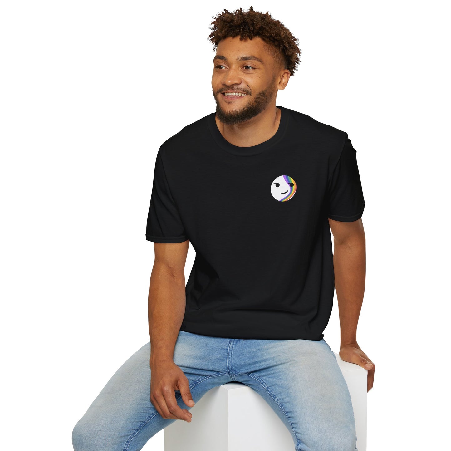 π Pride Edition Smirk (small logo) - Classic Unisex Crewneck T-Shirt