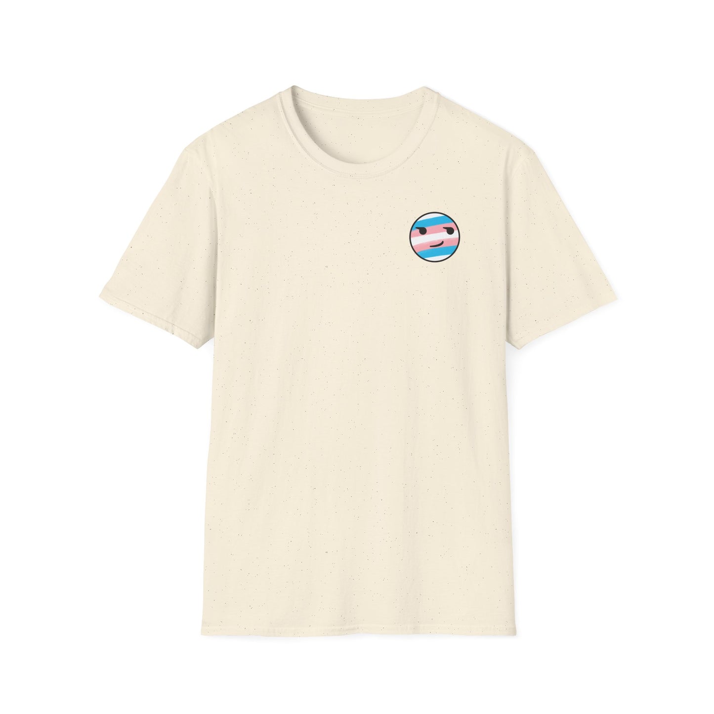 🏳️⚧️ Trans Pride Smirk (small logo) - Classic Unisex Crewneck T-Shirt
