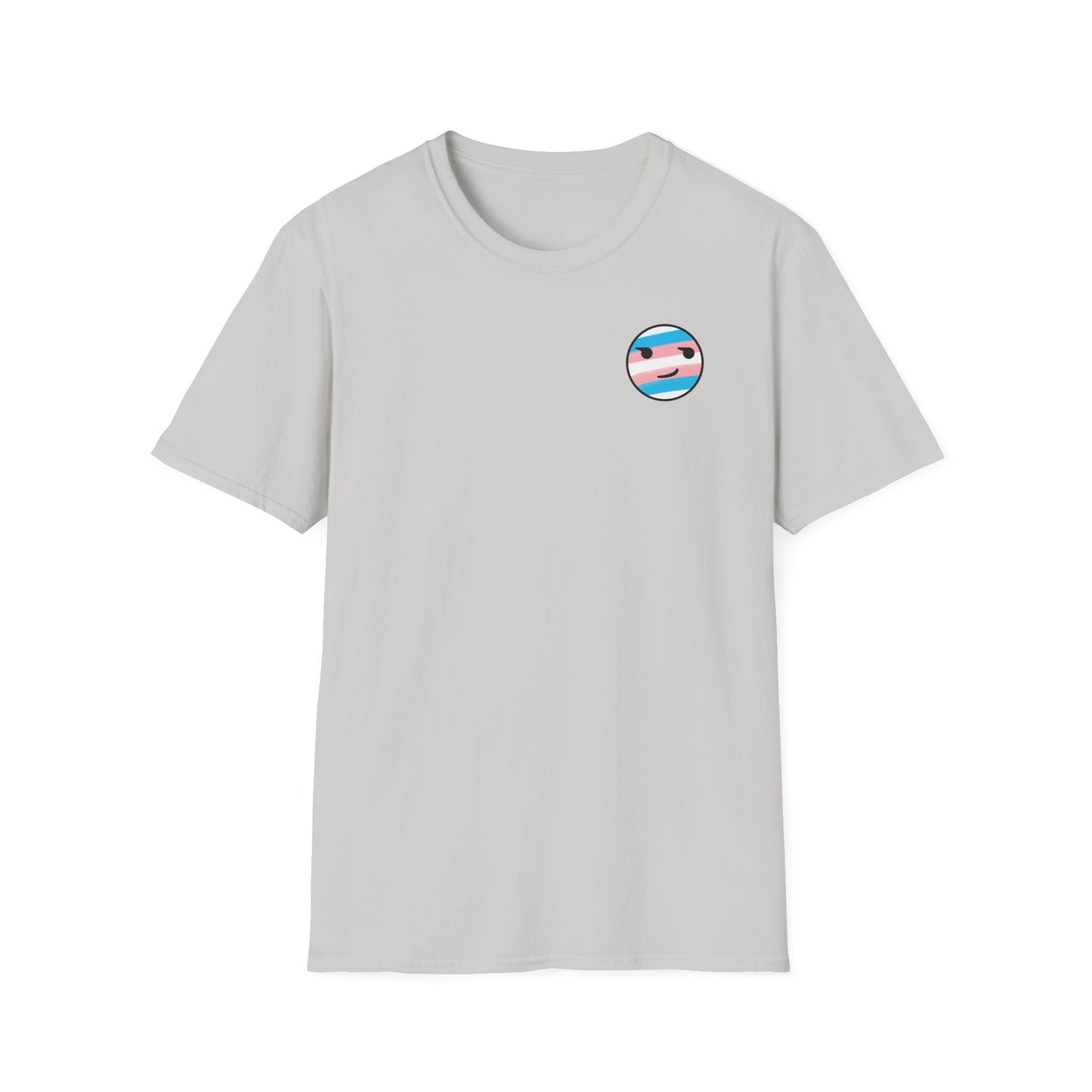 🏳️⚧️ Trans Pride Smirk (small logo) - Classic Unisex Crewneck T-Shirt