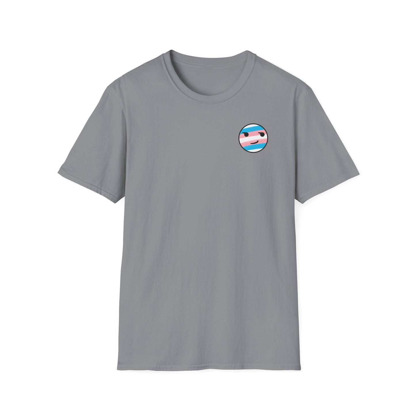 🏳️⚧️ Trans Pride Smirk (small logo) - Classic Unisex Crewneck T-Shirt