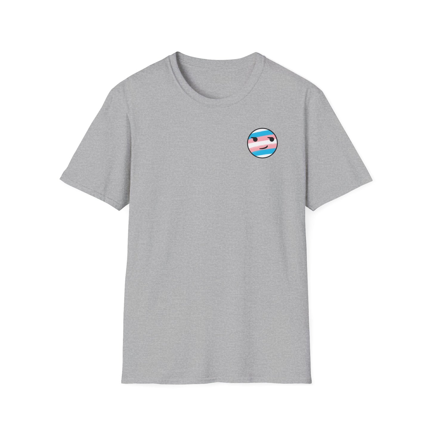 🏳️⚧️ Trans Pride Smirk (small logo) - Classic Unisex Crewneck T-Shirt