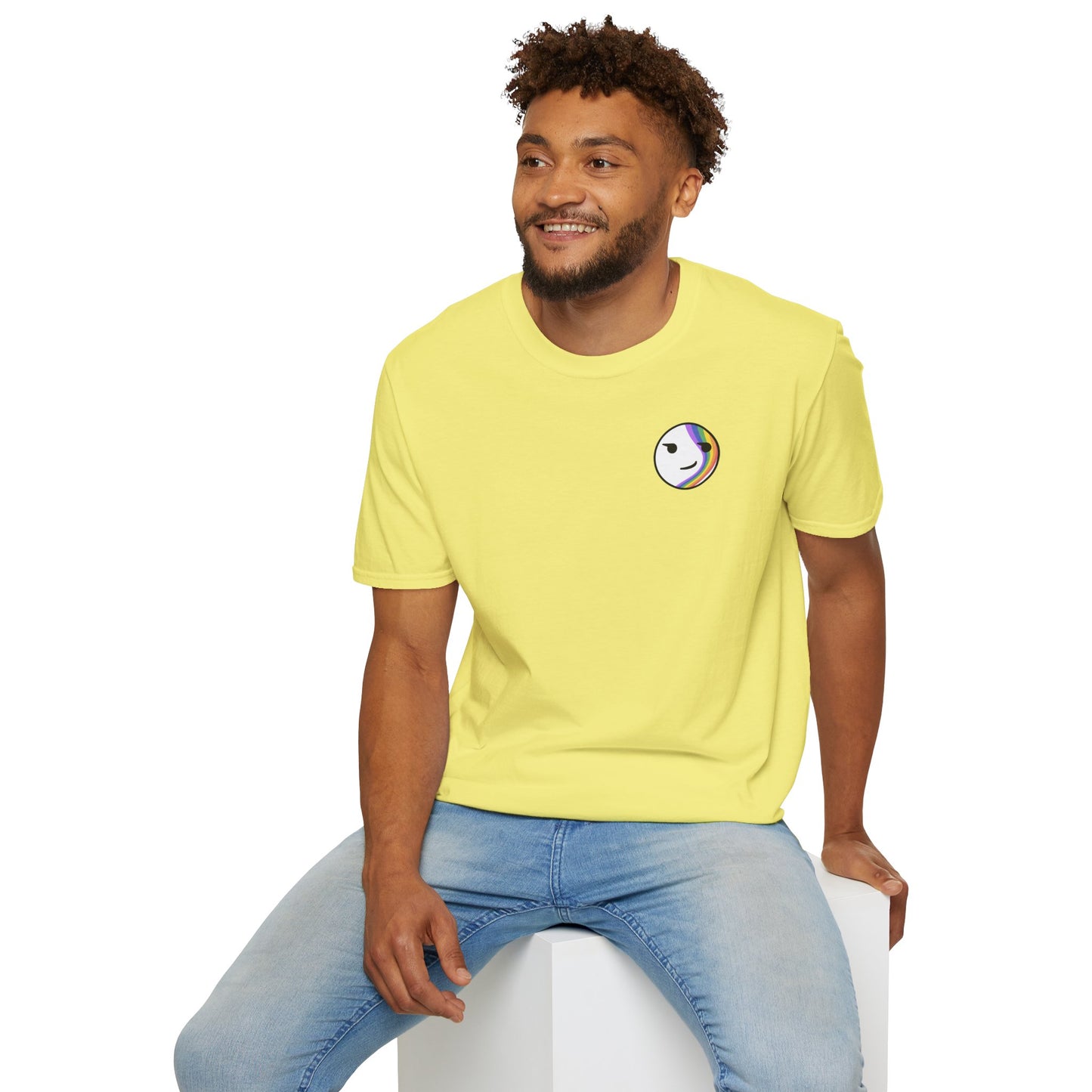 π Pride Edition Smirk (small logo) - Classic Unisex Crewneck T-Shirt