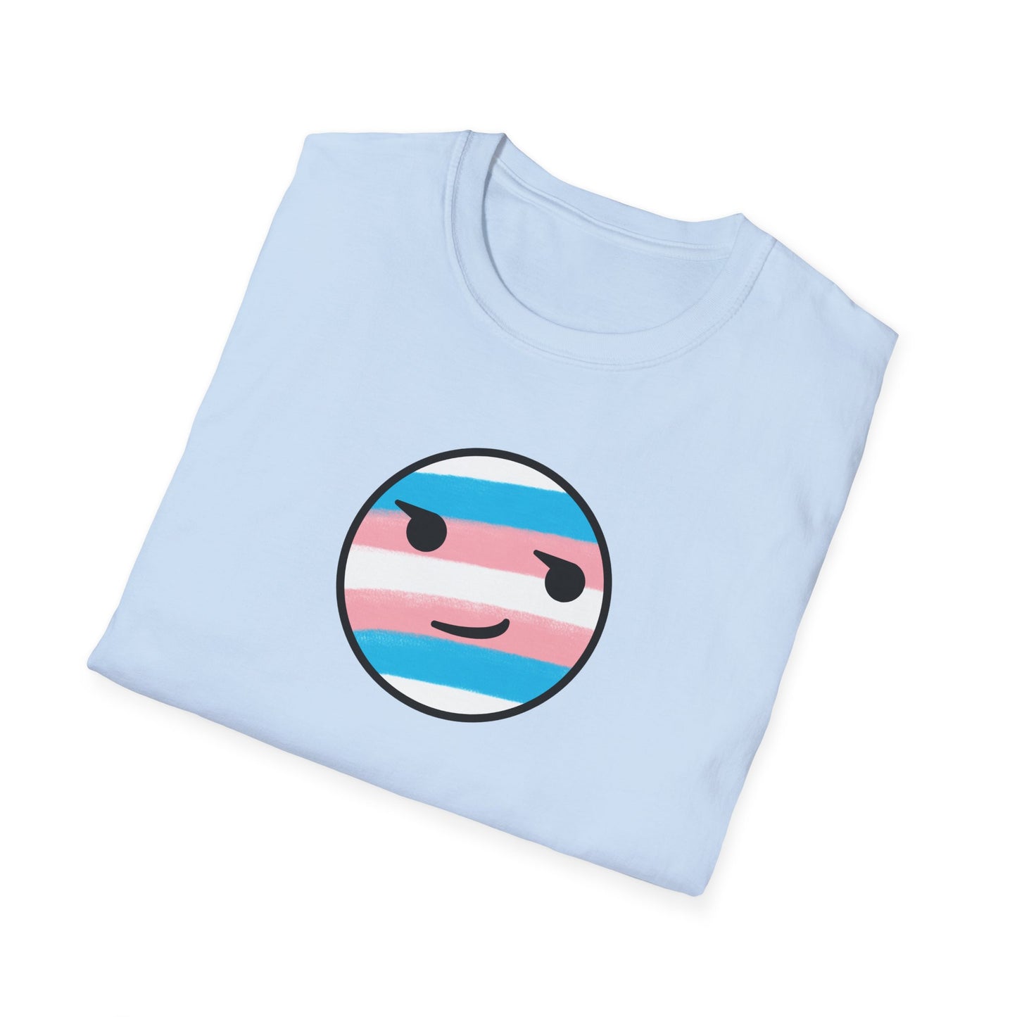 🏳️⚧️ Trans Pride Smirk - Classic Unisex Crewneck T-Shirt