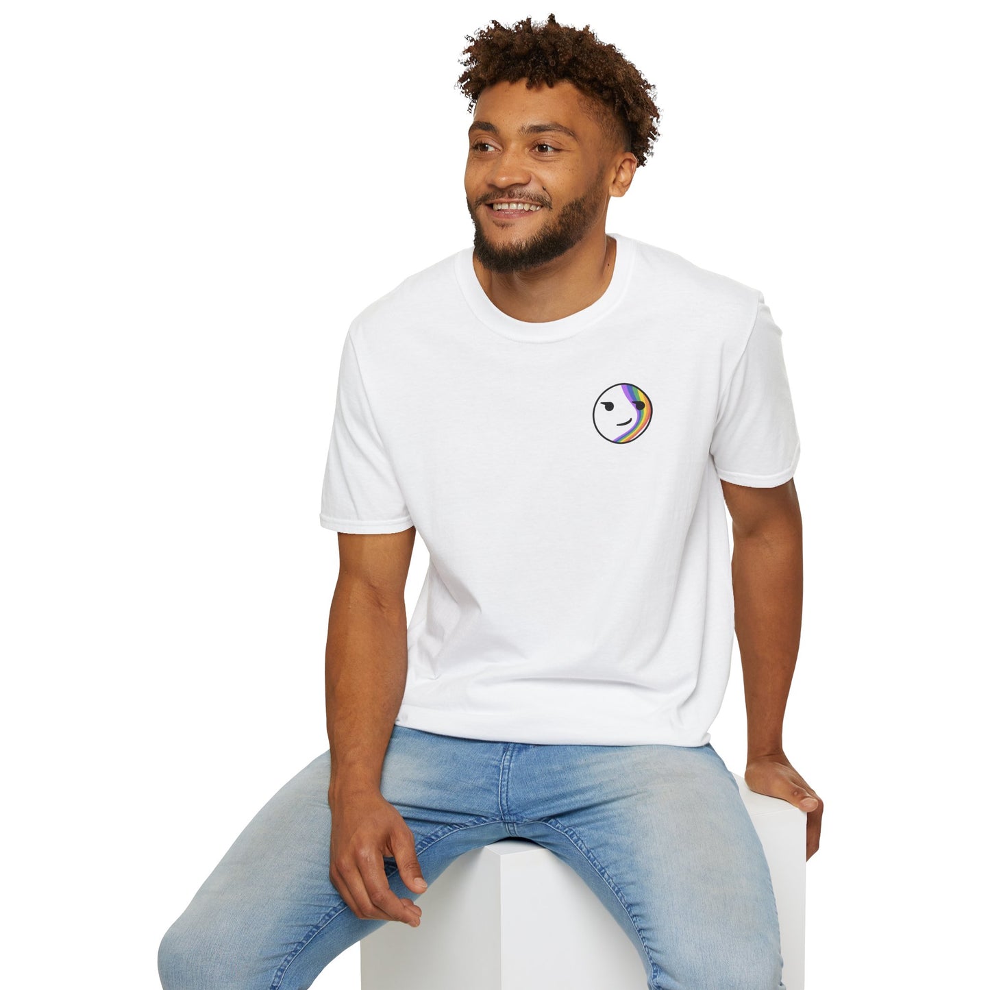 π Pride Edition Smirk (small logo) - Classic Unisex Crewneck T-Shirt