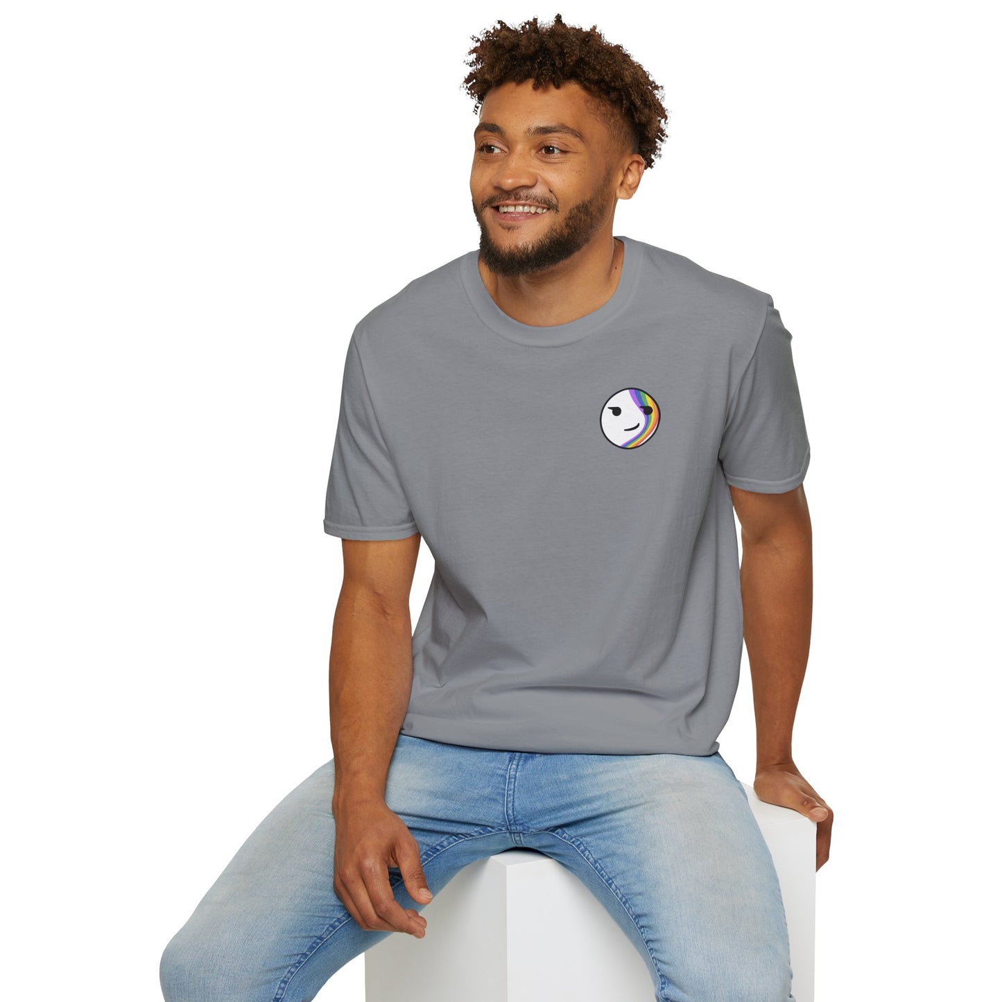 π Pride Edition Smirk (small logo) - Classic Unisex Crewneck T-Shirt