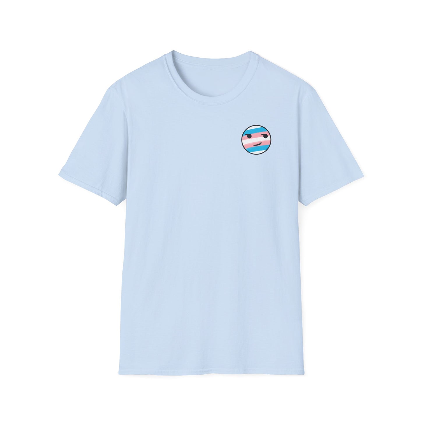 🏳️⚧️ Trans Pride Smirk (small logo) - Classic Unisex Crewneck T-Shirt