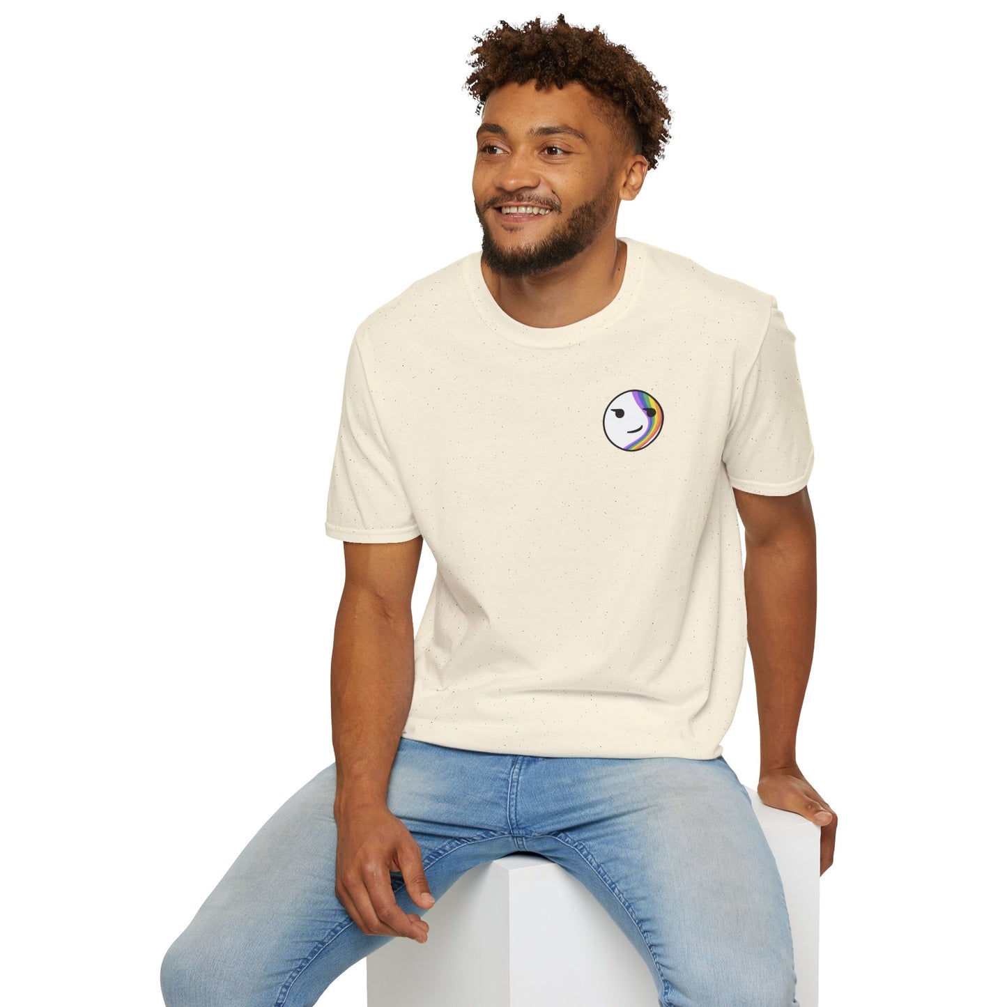 π Pride Edition Smirk (small logo) - Classic Unisex Crewneck T-Shirt