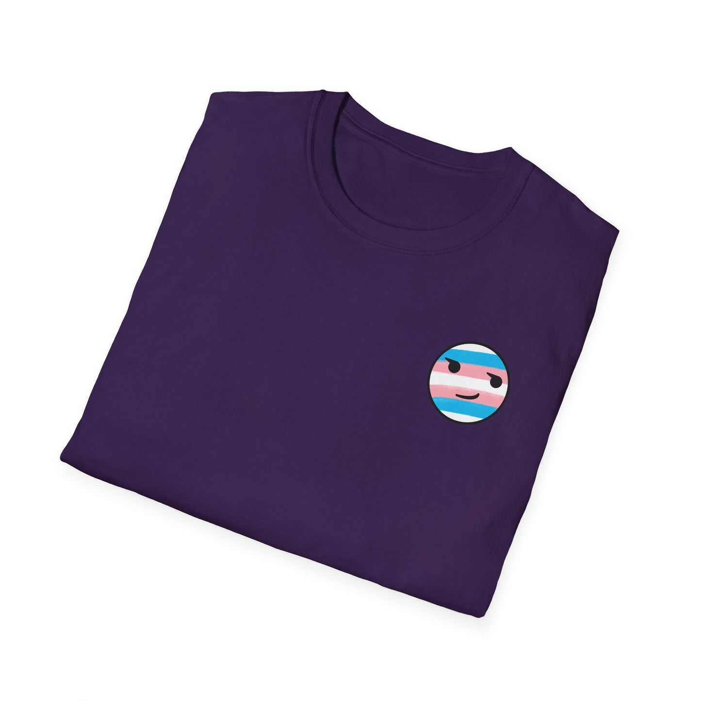 🏳️⚧️ Trans Pride Smirk (small logo) - Classic Unisex Crewneck T-Shirt