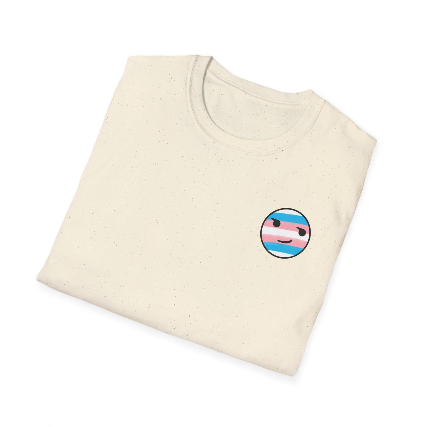🏳️⚧️ Trans Pride Smirk (small logo) - Classic Unisex Crewneck T-Shirt