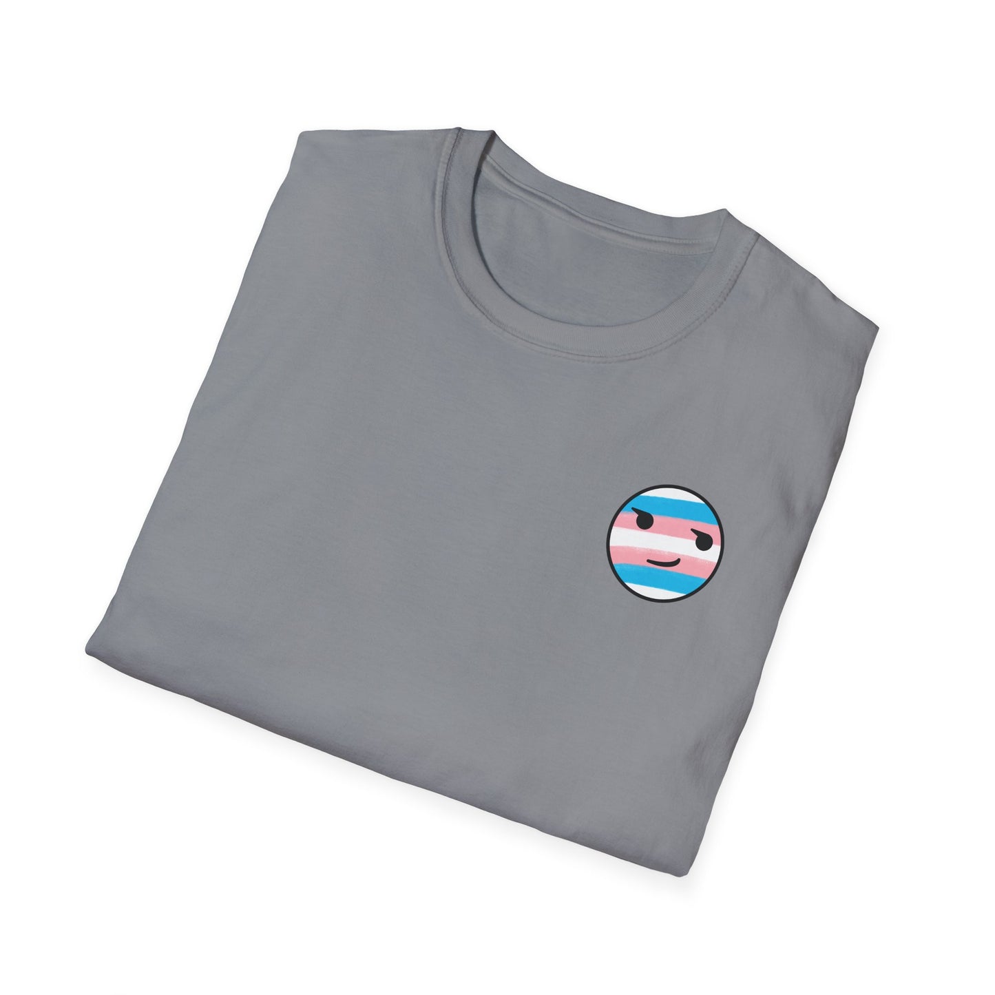 🏳️⚧️ Trans Pride Smirk (small logo) - Classic Unisex Crewneck T-Shirt