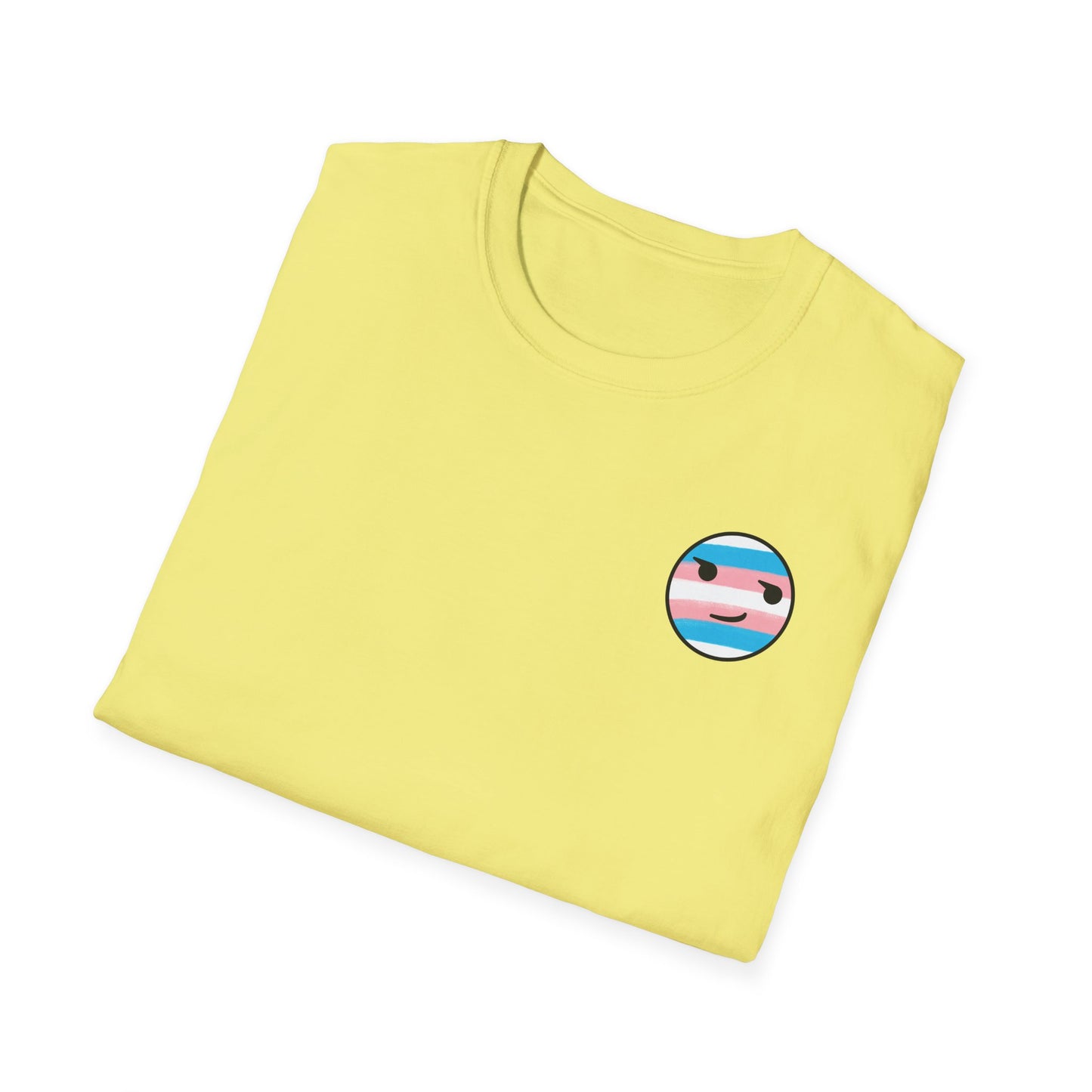 🏳️⚧️ Trans Pride Smirk (small logo) - Classic Unisex Crewneck T-Shirt