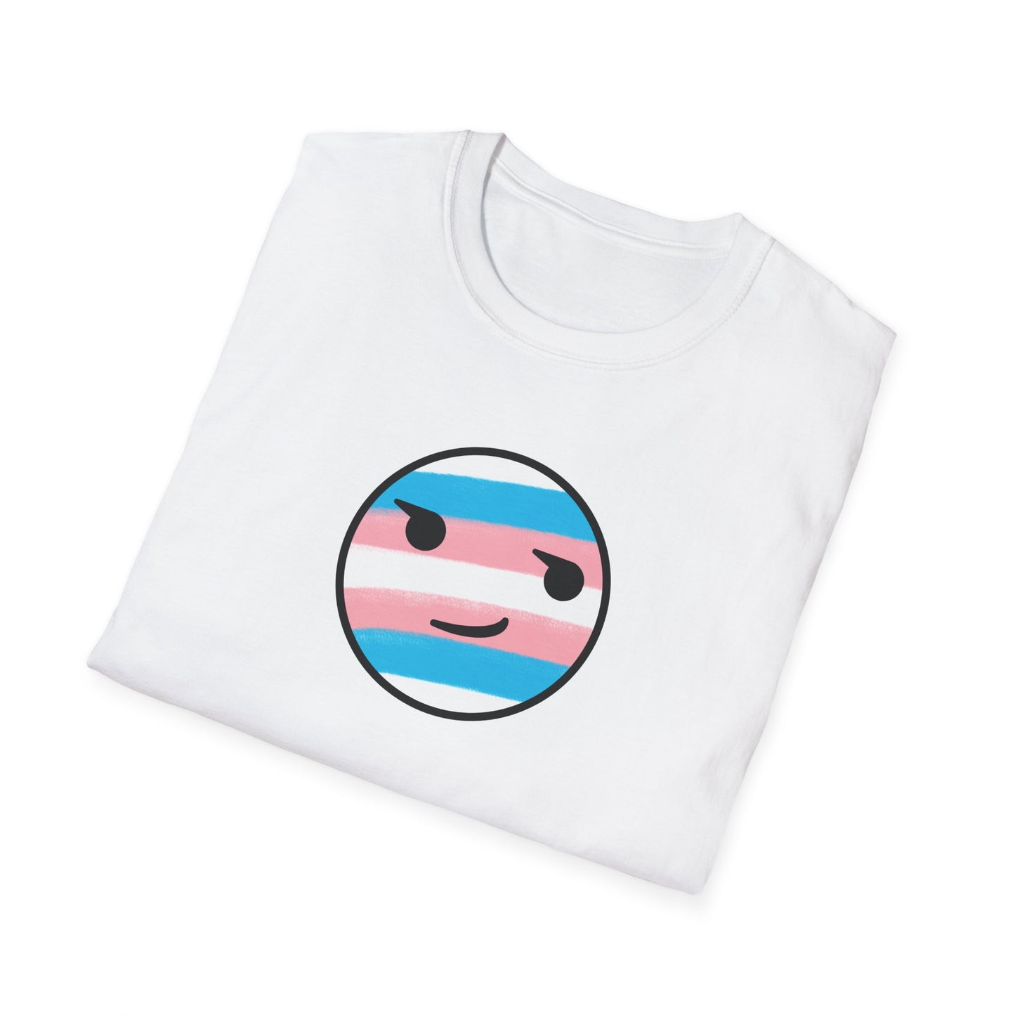 🏳️⚧️ Trans Pride Smirk - Classic Unisex Crewneck T-Shirt