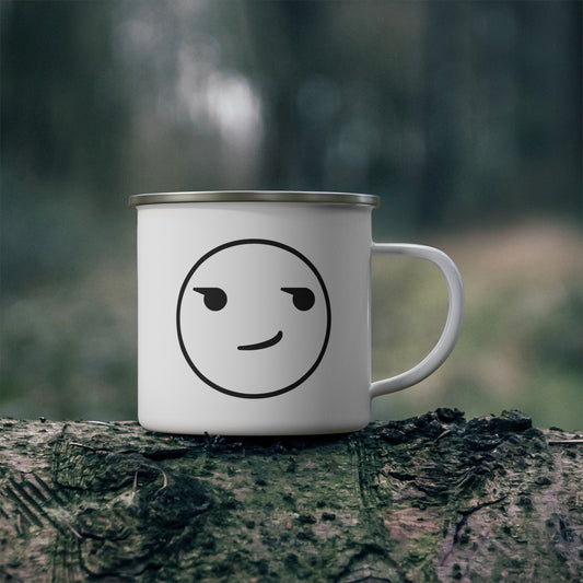 Smirk- Enamel Coffee Mug