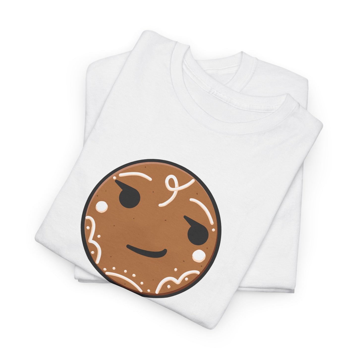 Gingerbread Smirk - Unisex Heavy Cotton Tee