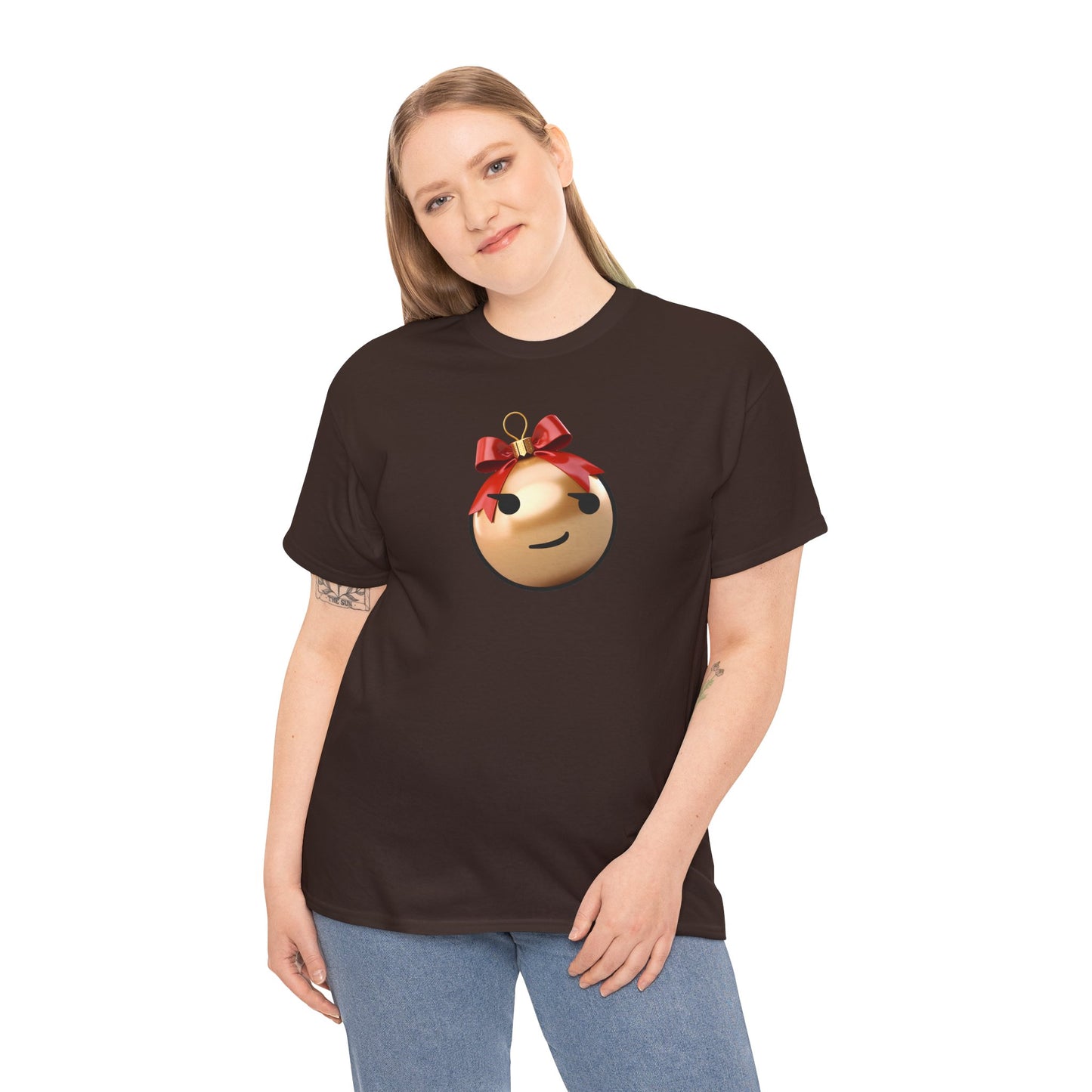 Smirk Coquette Gold Ornament - Unisex Heavy Cotton Tee