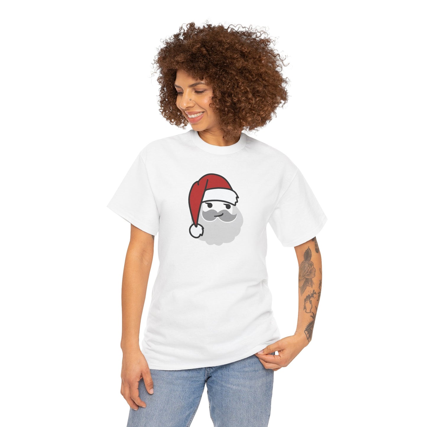 Santa Smirk - Unisex Heavy Cotton Tee