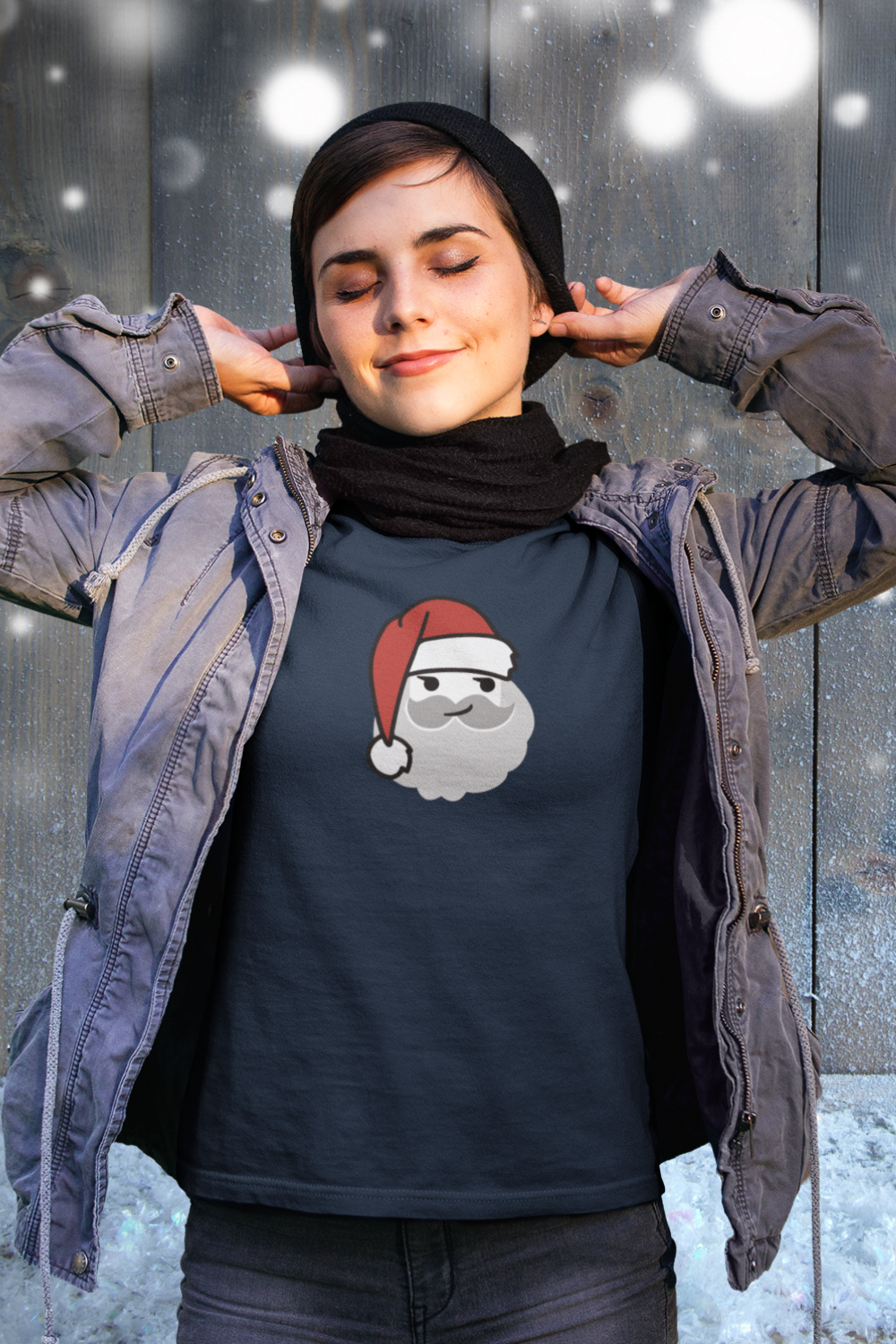 Santa Smirk - Unisex Heavy Cotton Tee