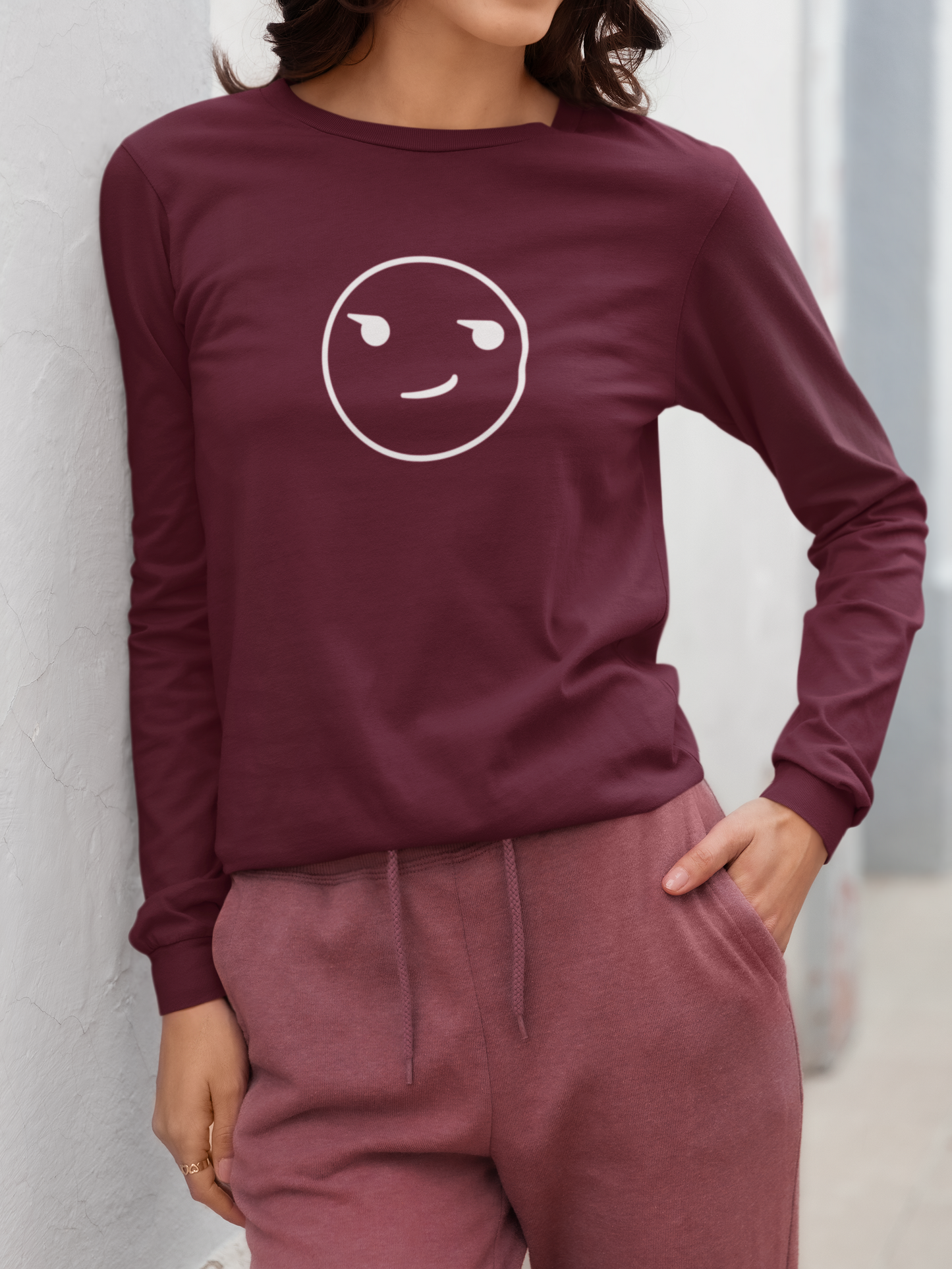 Smirk - Dark Colours Long Sleeve Unisex Ultra Cotton