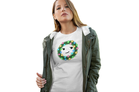 Wreath Smirk - Unisex Heavy Cotton Tee