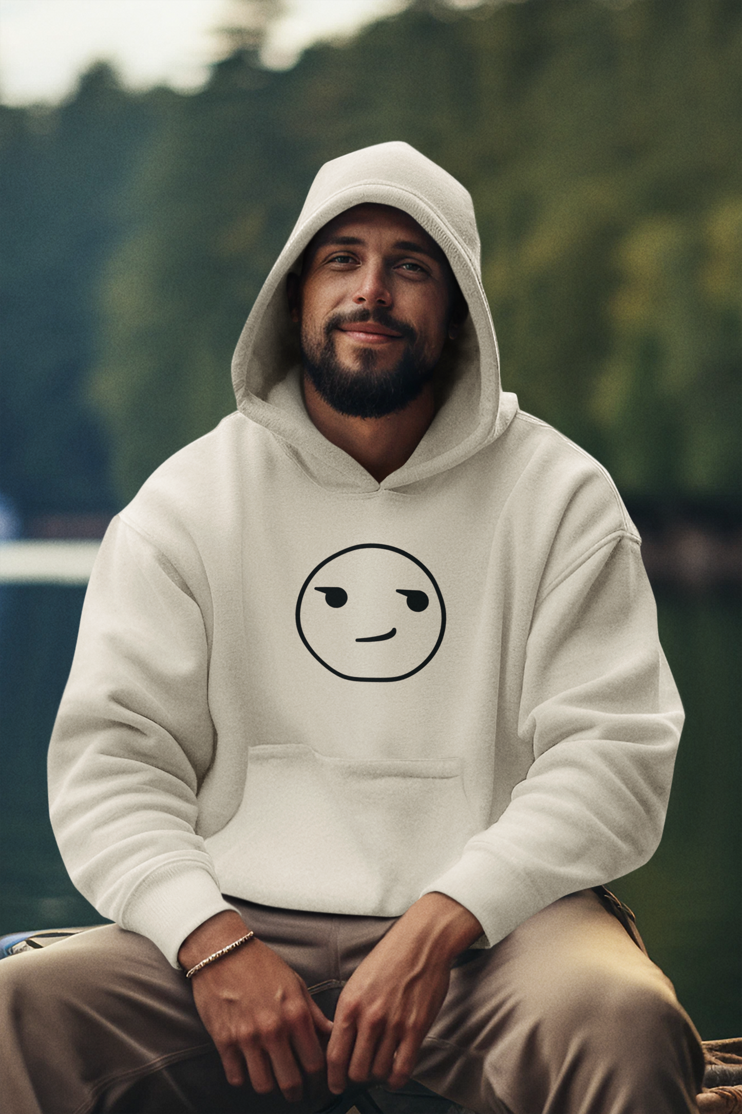 Smirk Hooded Sweatshirt - Unisex Heavy Blend™