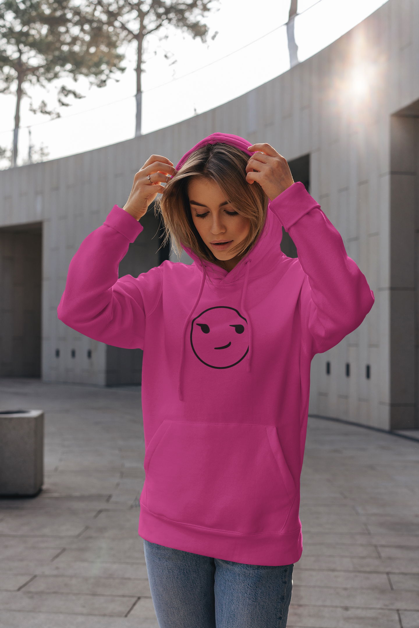 Smirk Hooded Sweatshirt - Unisex Heavy Blend™