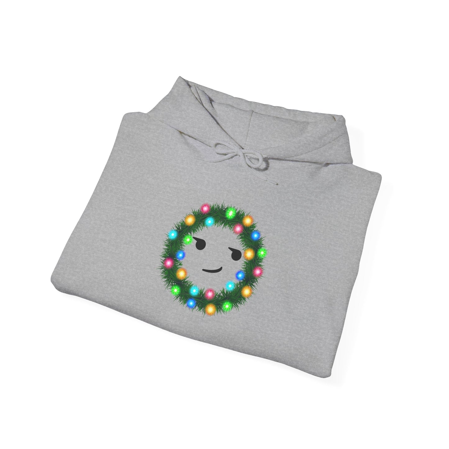 Wreath Smirk - Hooded Sweatshirt