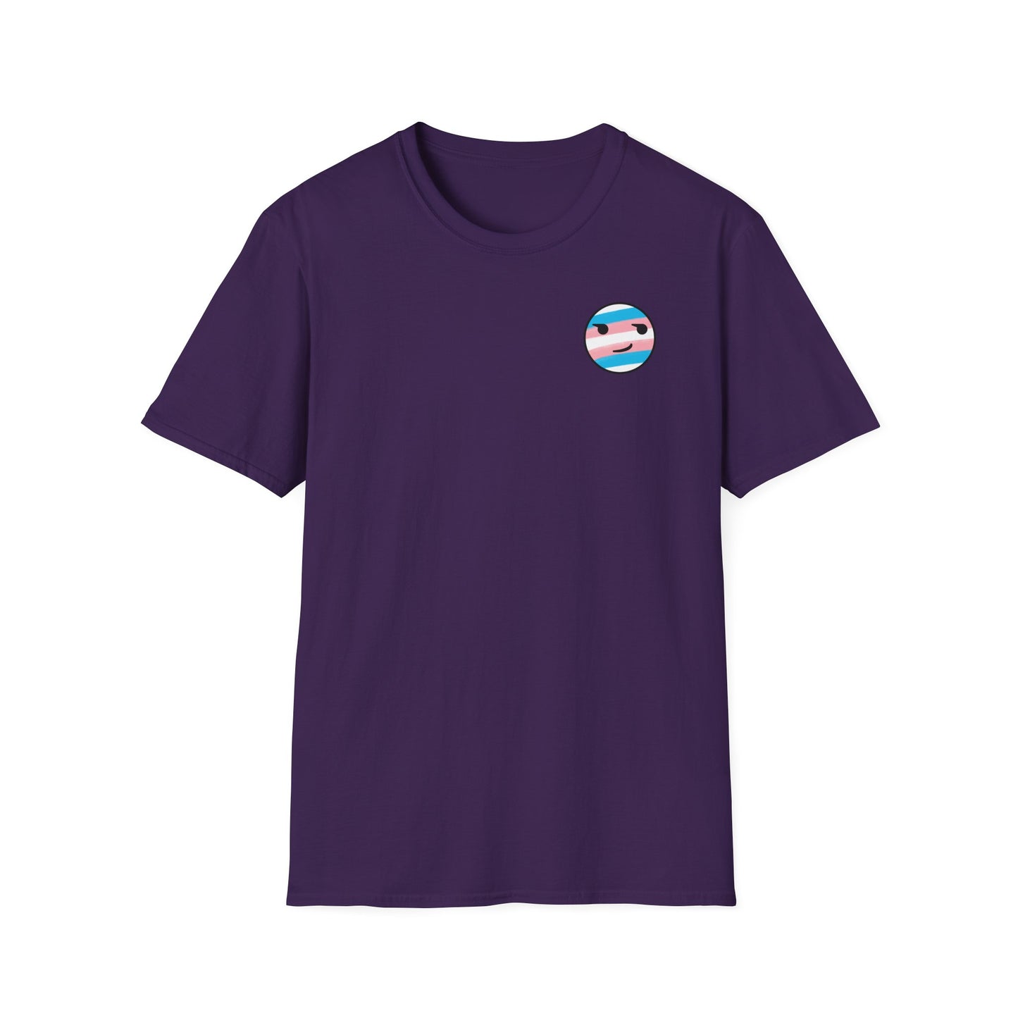 🏳️‍⚧️ Trans Pride Smirk (small logo) - Classic Unisex Crewneck T-Shirt