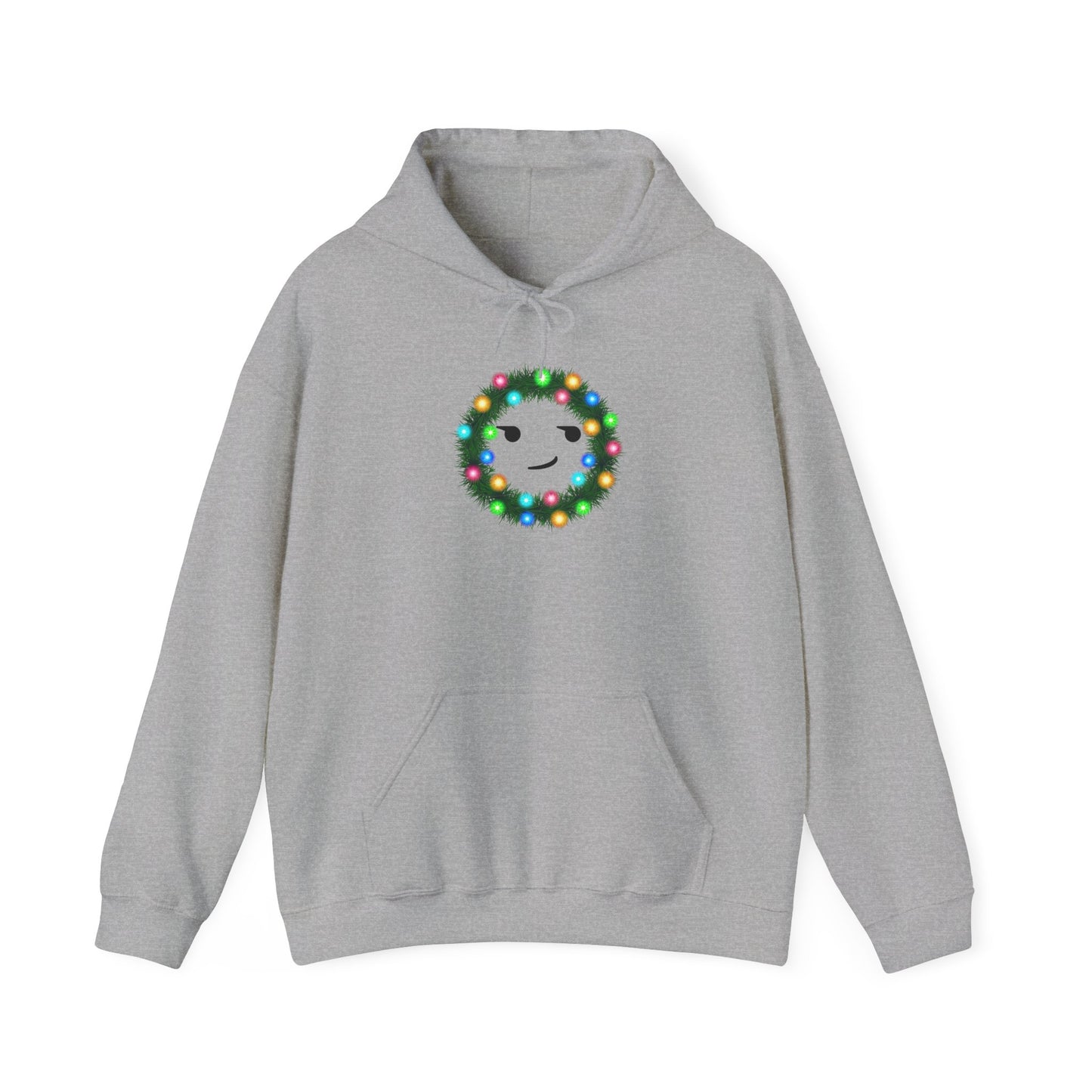 Wreath Smirk - Hooded Sweatshirt