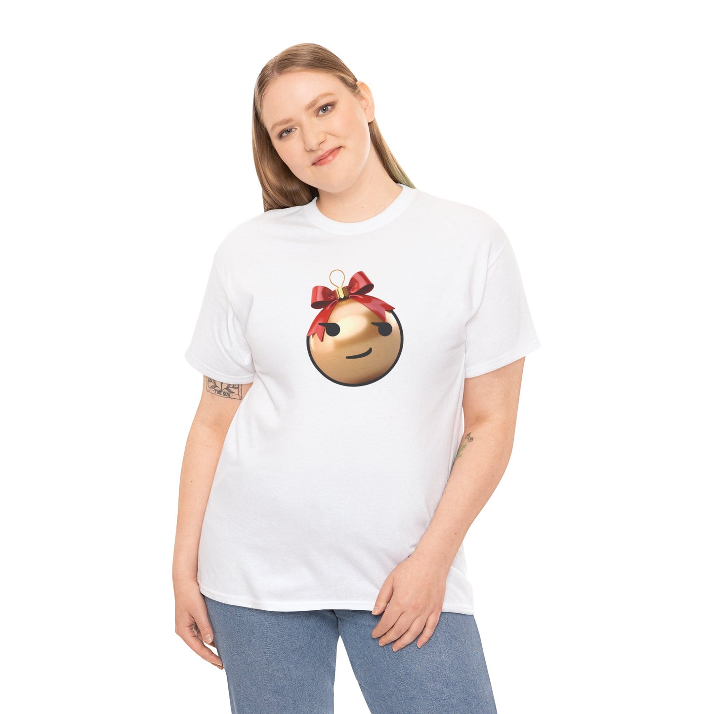 Smirk Coquette Gold Ornament - Unisex Heavy Cotton Tee