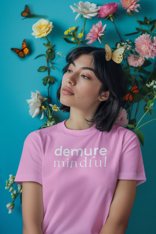 Demure Mindful Trend T-Shirt - Dark Colours Unisex Heavy Cotton Tee